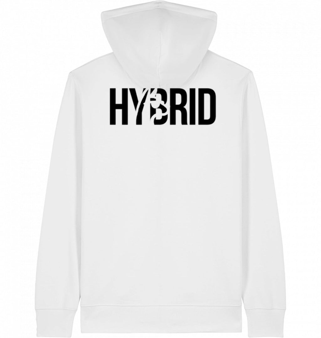 Hybrid Zipper Hoodie Black Logo - The Lifting Lama Shirt