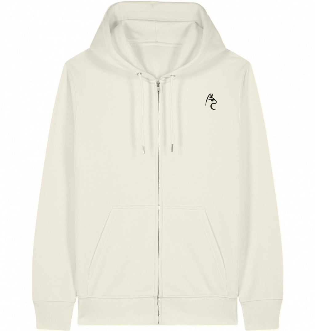 Hybrid Zipper Hoodie Black Logo - The Lifting Lama Shirt