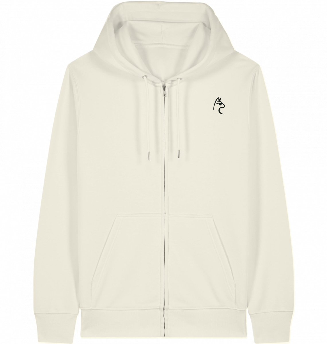 Hybrid Zipper Hoodie Black Logo - The Lifting Lama Shirt