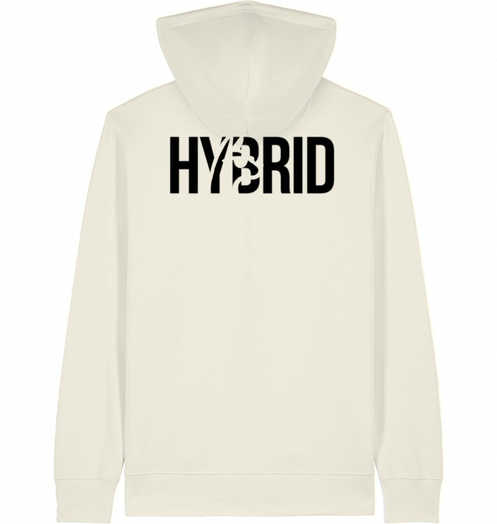 Hybrid Zipper Hoodie Black Logo - The Lifting Lama Shirt
