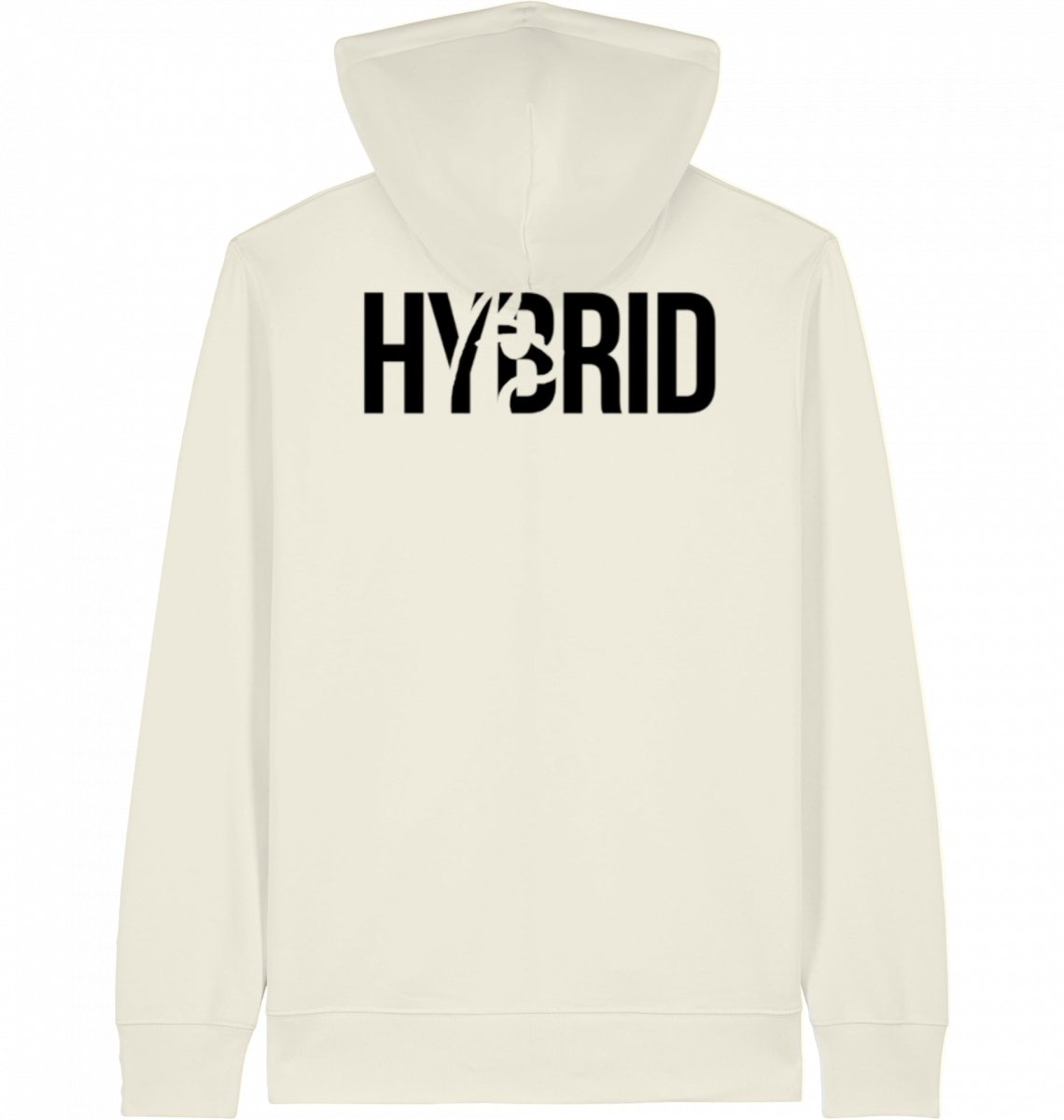 Hybrid Zipper Hoodie Black Logo - The Lifting Lama Shirt