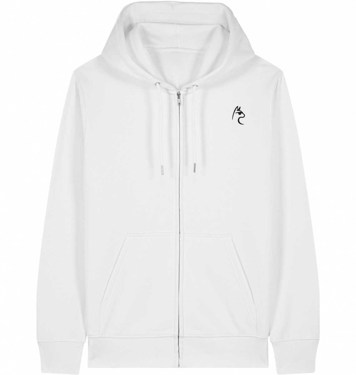 Hybrid Zipper Hoodie Black Logo - The Lifting Lama Shirt