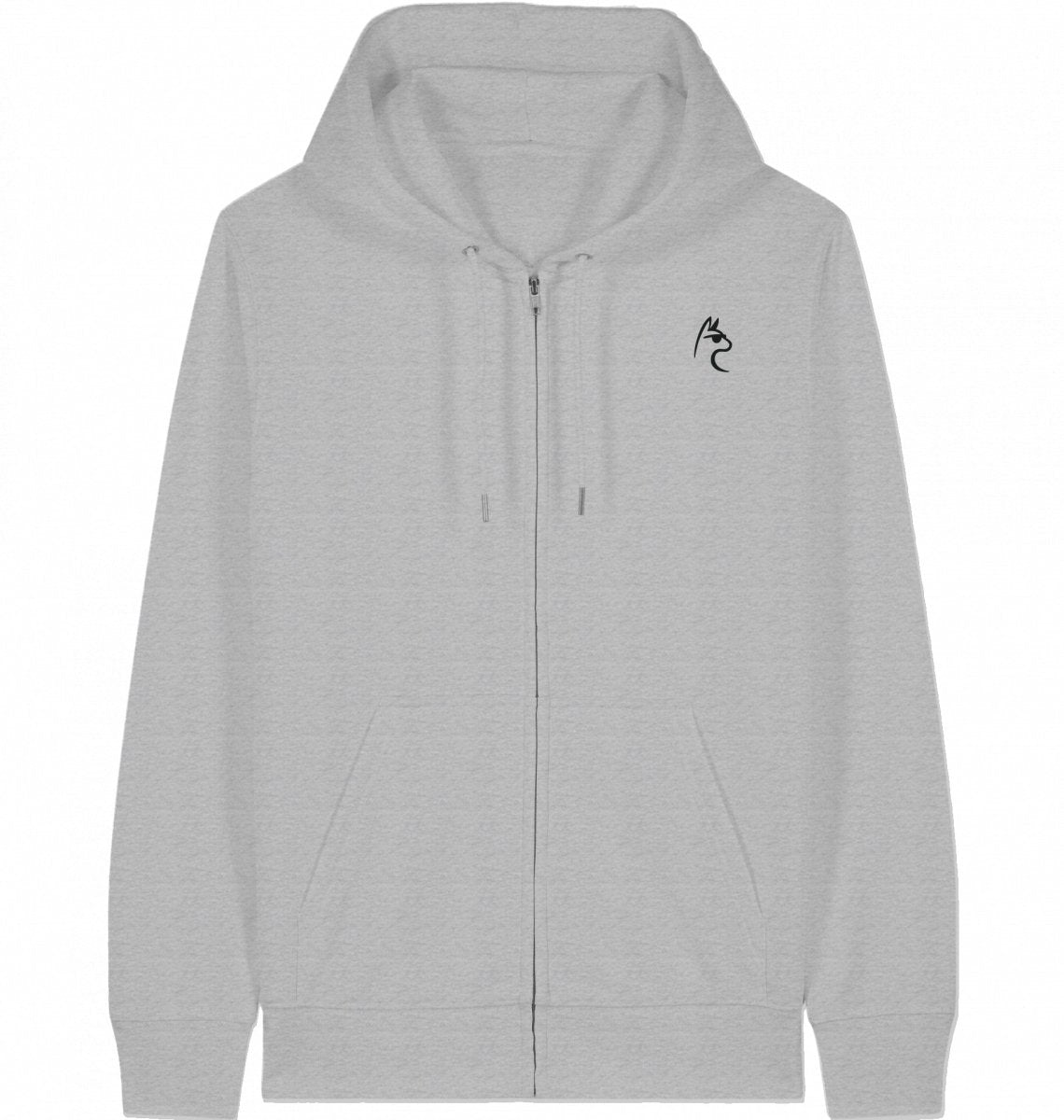Hybrid Zipper Hoodie Black Logo - The Lifting Lama Shirt