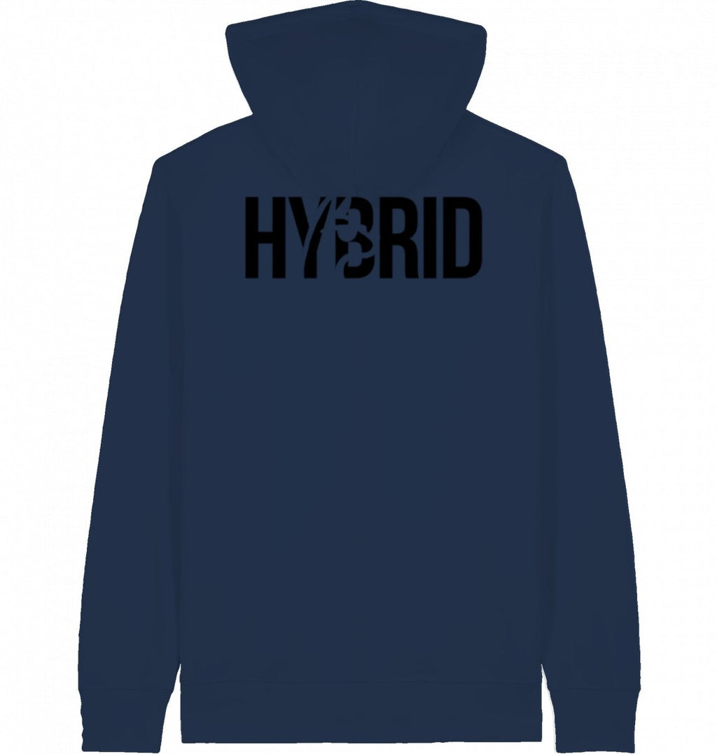 Hybrid Zipper Hoodie Black Logo - The Lifting Lama Shirt