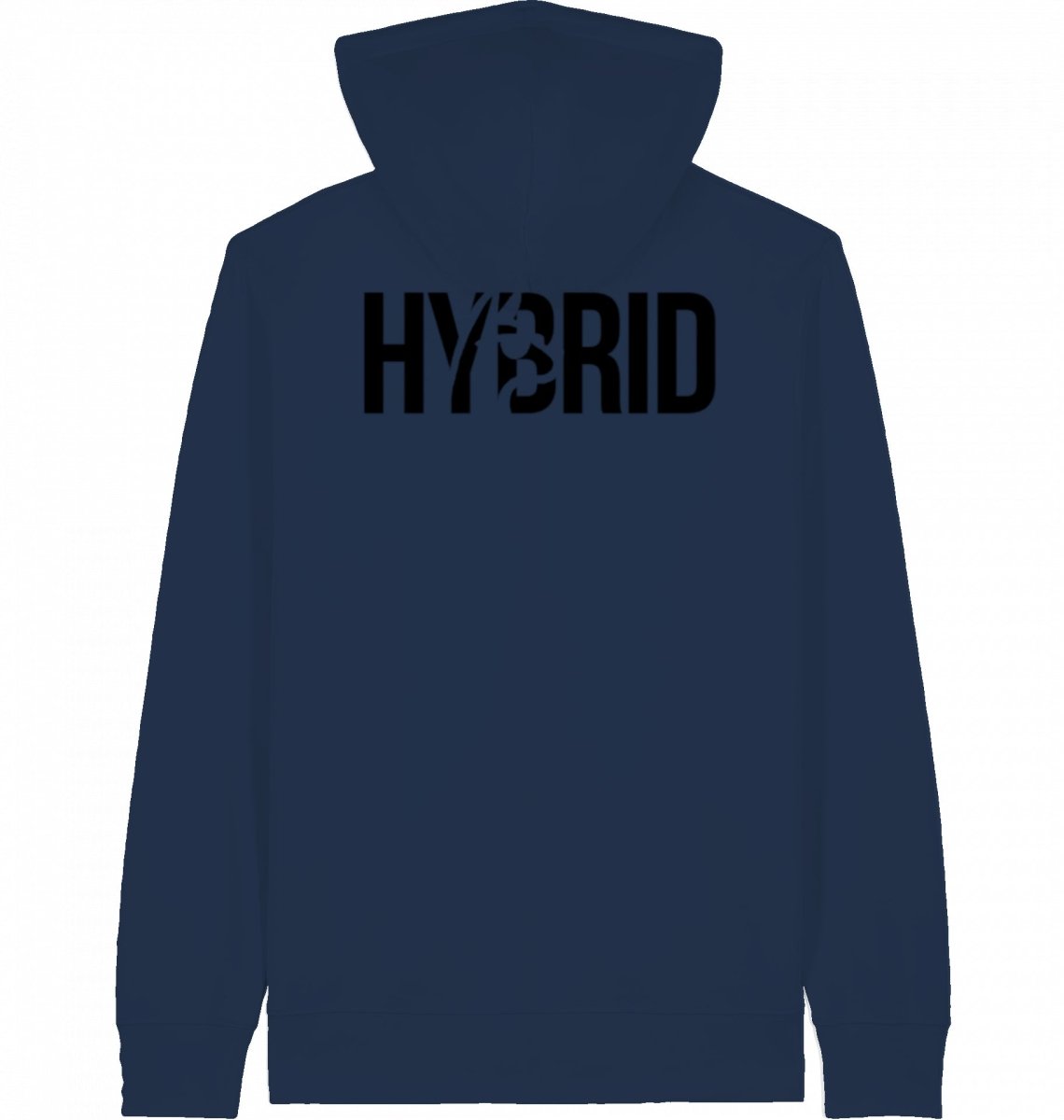 Hybrid Zipper Hoodie Black Logo - The Lifting Lama Shirt