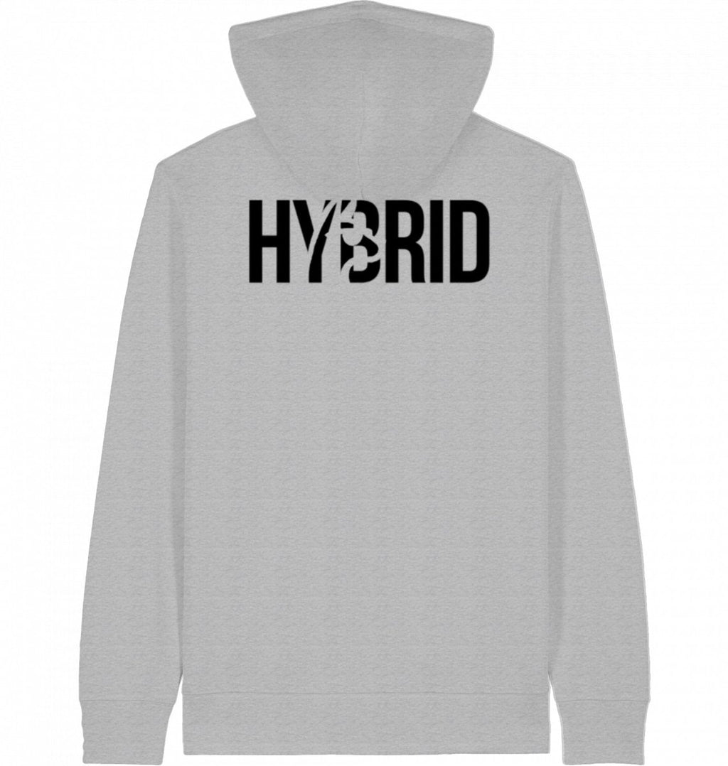 Hybrid Zipper Hoodie Black Logo - The Lifting Lama Shirt