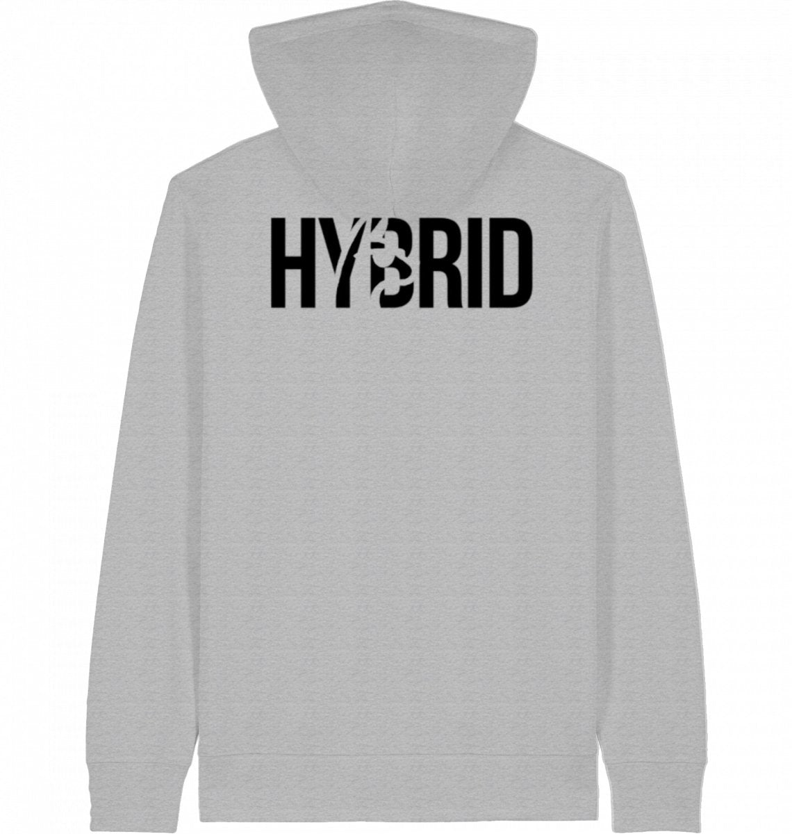 Hybrid Zipper Hoodie Black Logo - The Lifting Lama Shirt