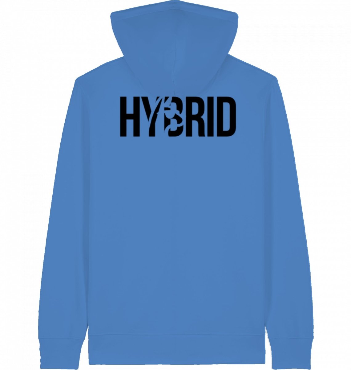 Hybrid Zipper Hoodie Black Logo - The Lifting Lama Shirt