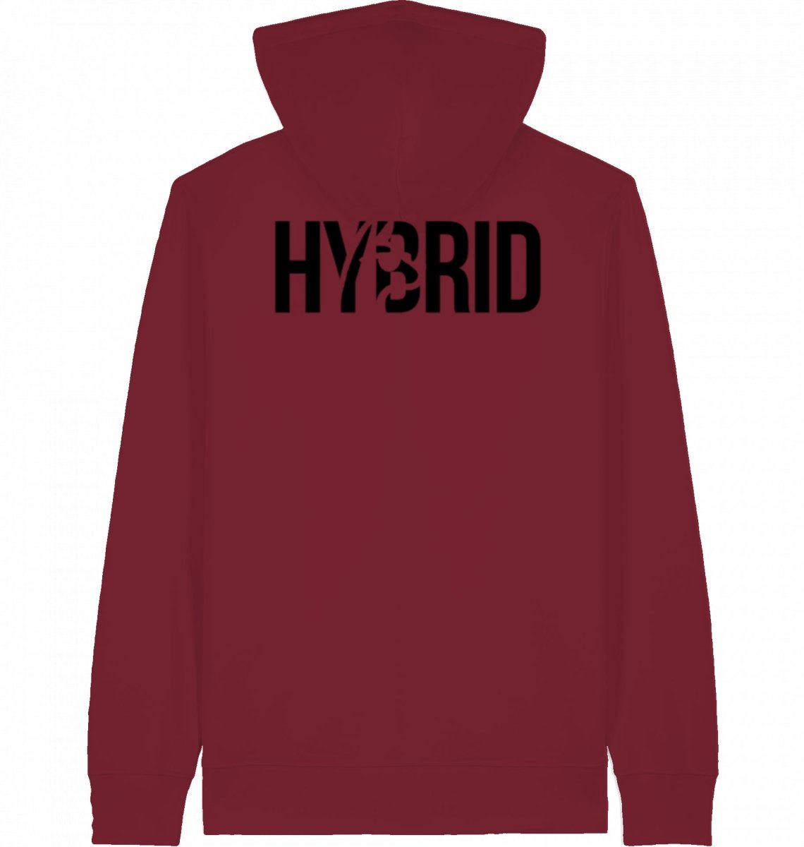 Hybrid Zipper Hoodie Black Logo - The Lifting Lama Shirt