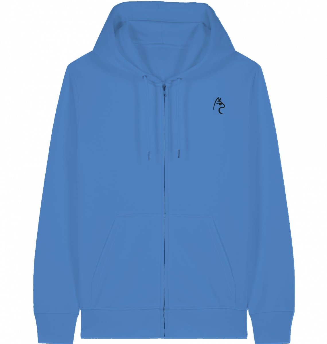 Hybrid Zipper Hoodie Black Logo - The Lifting Lama Shirt