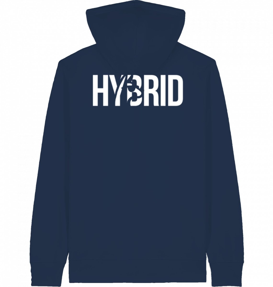 Hybrid Zipper Hoodie White Logo - The Lifting Lama Shirt