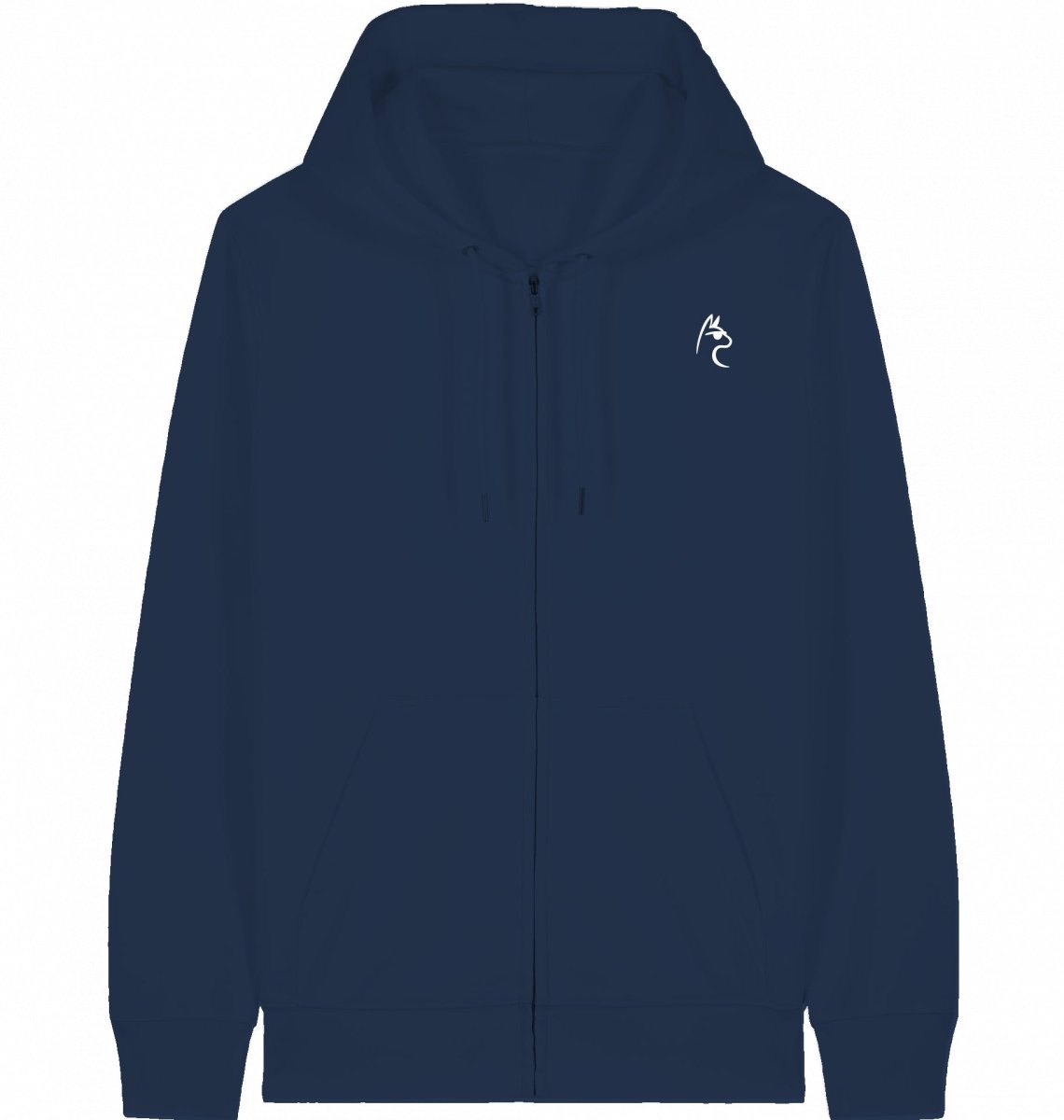 Hybrid Zipper Hoodie White Logo - The Lifting Lama Shirt