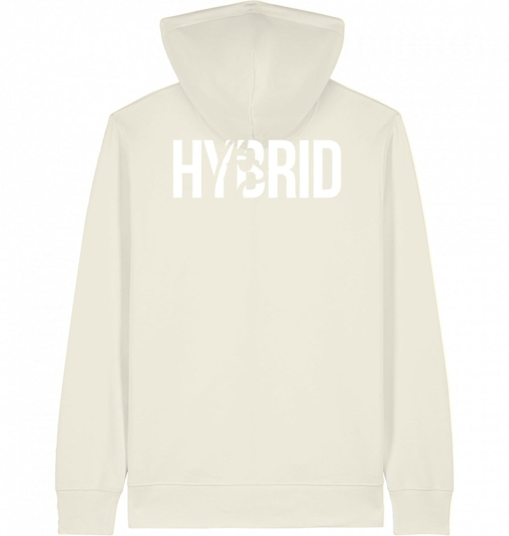 Hybrid Zipper Hoodie White Logo - The Lifting Lama Shirt