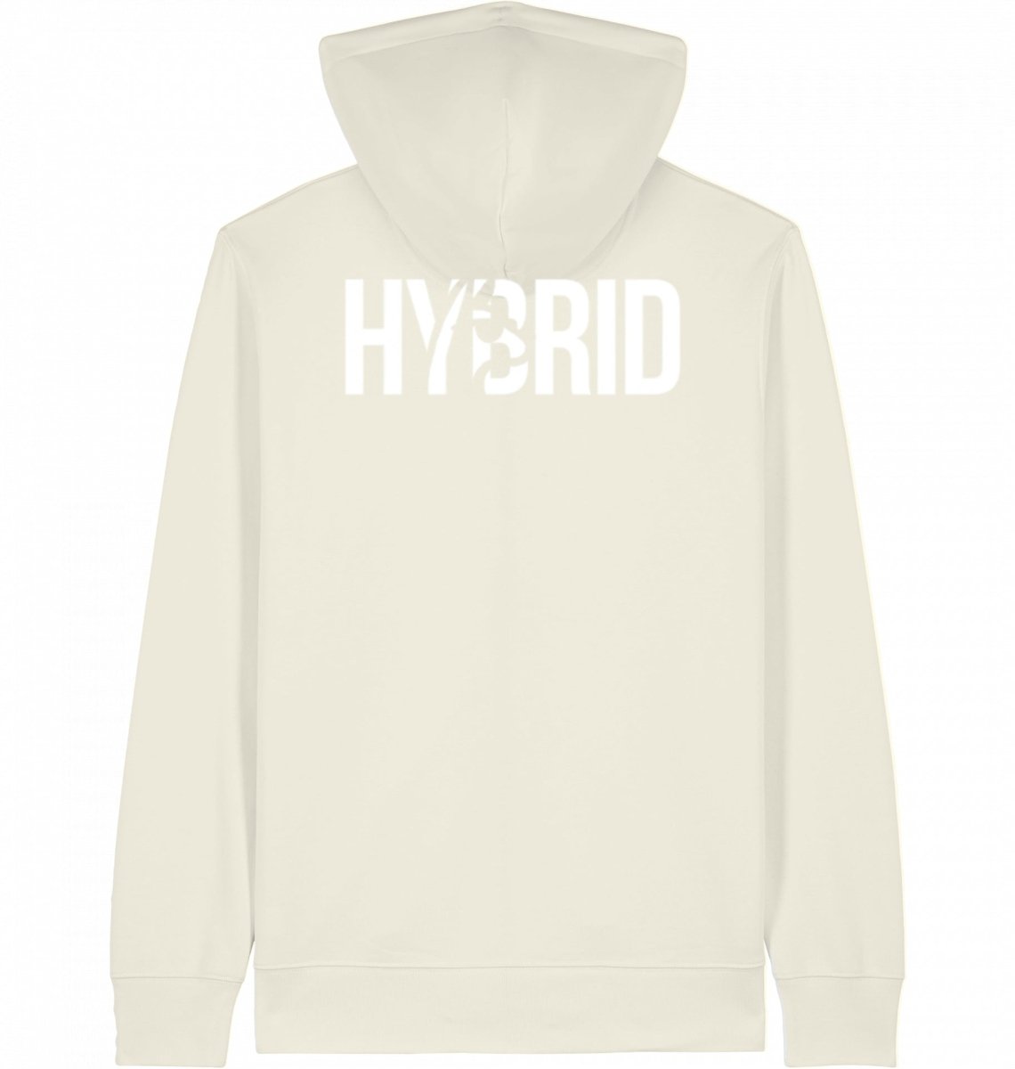 Hybrid Zipper Hoodie White Logo - The Lifting Lama Shirt