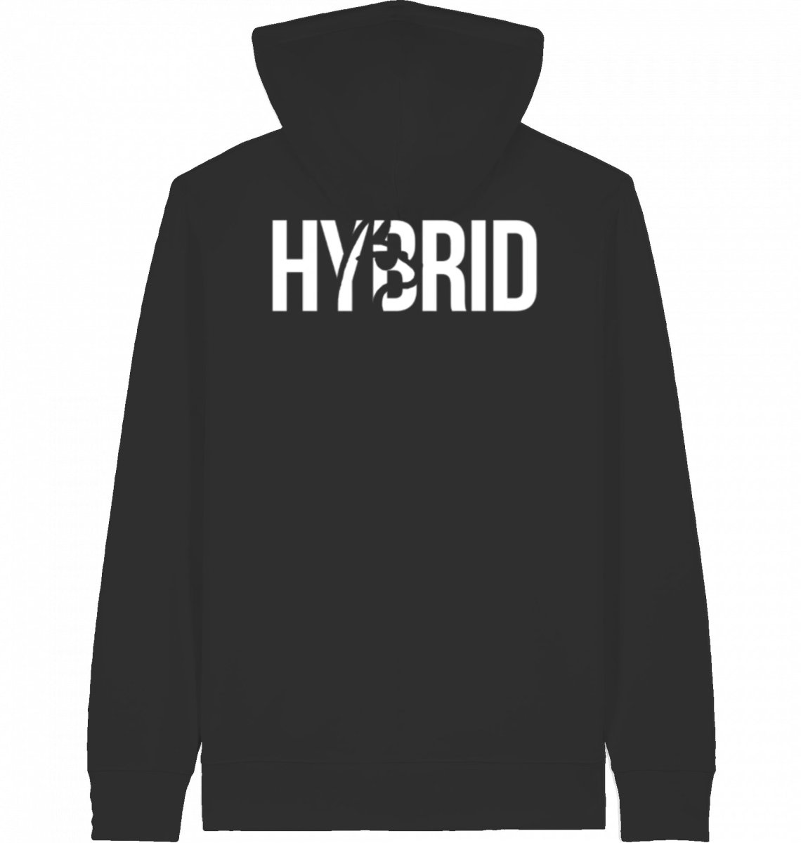 Hybrid Zipper Hoodie White Logo - The Lifting Lama Shirt