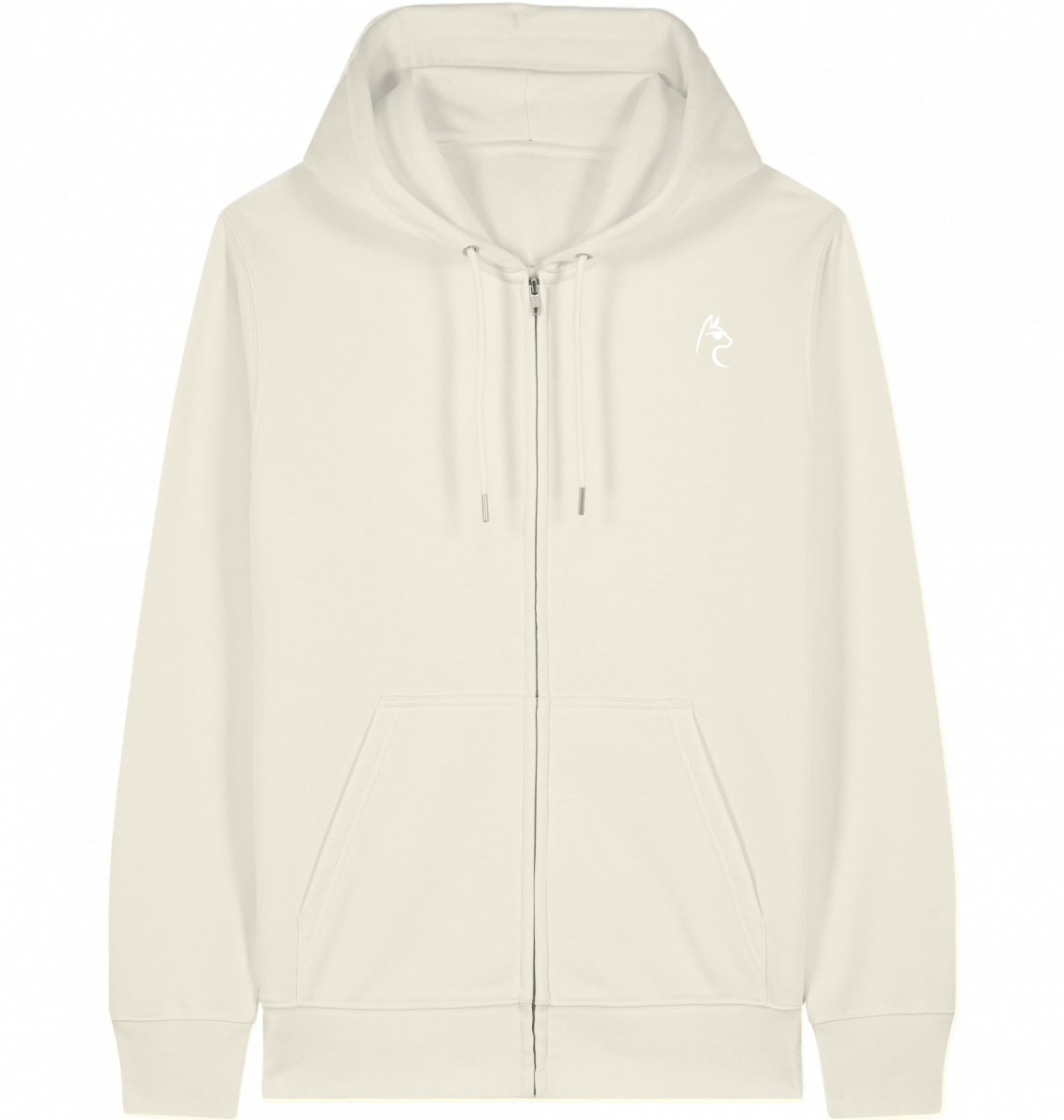 Hybrid Zipper Hoodie White Logo - The Lifting Lama Shirt