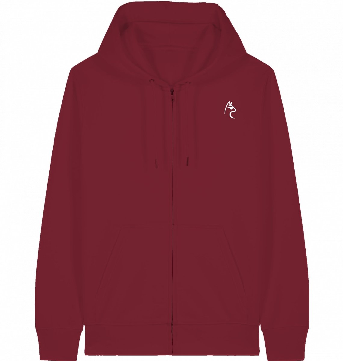 Hybrid Zipper Hoodie White Logo - The Lifting Lama Shirt