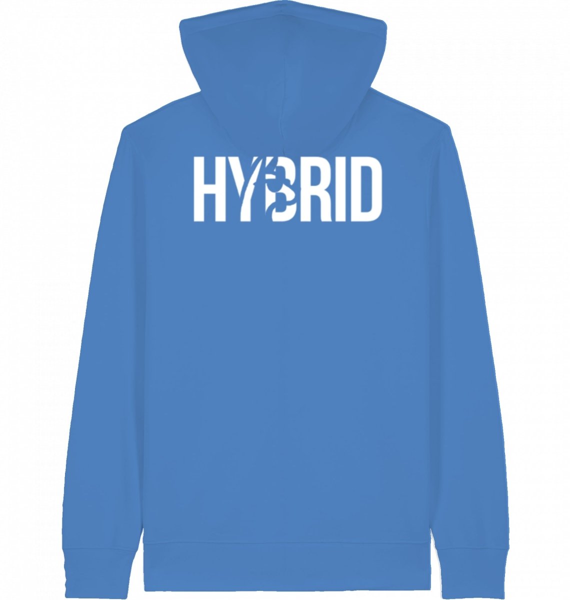 Hybrid Zipper Hoodie White Logo - The Lifting Lama Shirt